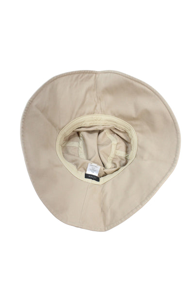 J Crew Womens Pull On Bucket Hat Khaki Beige Cotton Size Medium