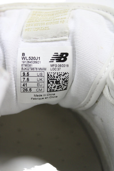 New Balance Womens Suede Lace Up 520 Sneakers White Gold Size 9.5