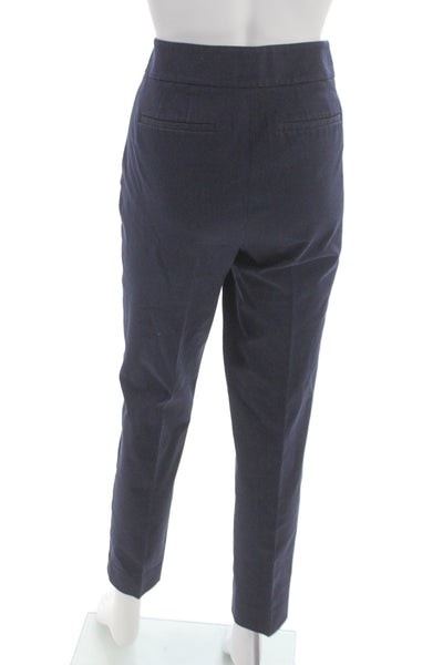 Talbots Women Ankle Pants Blue Cotton Rayon Spandex Pull On 27 Inseam Size 8