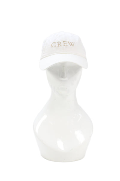 J Crew Womens Baseball Cap Hat White Cotton Size One Size