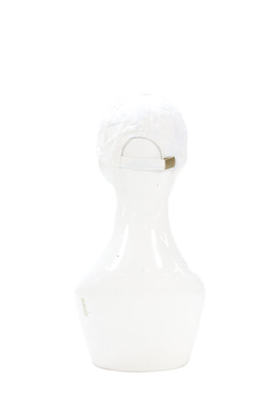 J Crew Womens Baseball Cap Hat White Cotton Size One Size