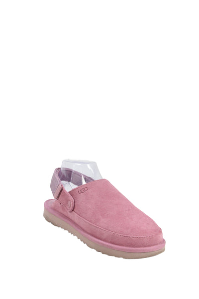 Ugg Womens Suede Goldenstar Adjustable Straps Clogs Pink Size 6