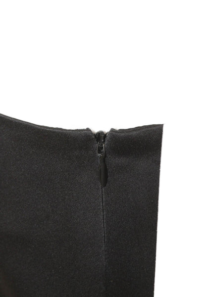 Reformation Women Black Straight Pencil Mini Skirt Zip 100% Polyester Size 0