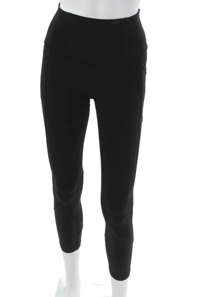 Lululemon Womens Ankle Leggings Black Polyester Blend Solid Size 2