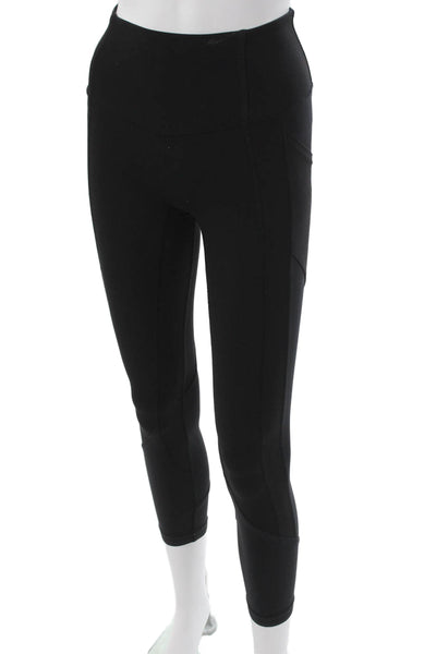 Lululemon Womens Ankle Leggings Black Polyester Blend Solid Size 2