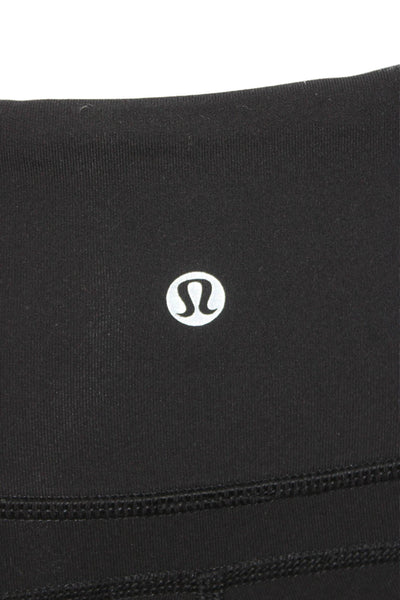 Lululemon Womens Ankle Leggings Black Polyester Blend Solid Size 2