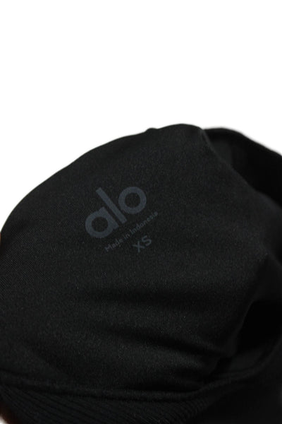 Alo Womens Sports Bra Black Nylon Blend Solid Sleeveless Size XS