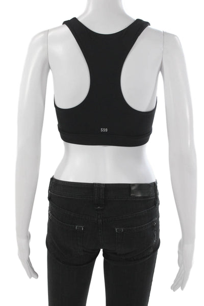 Splits 59 Womens Racerback Sports Bra Black Size Extra Small