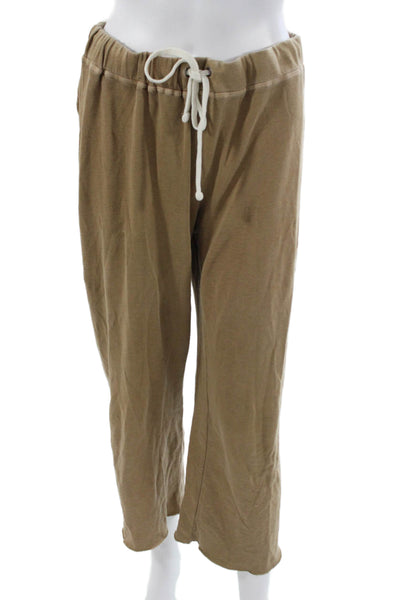 Standard James Perse Unisex Adults Sweatpants Brown Supima Cotton Size 2