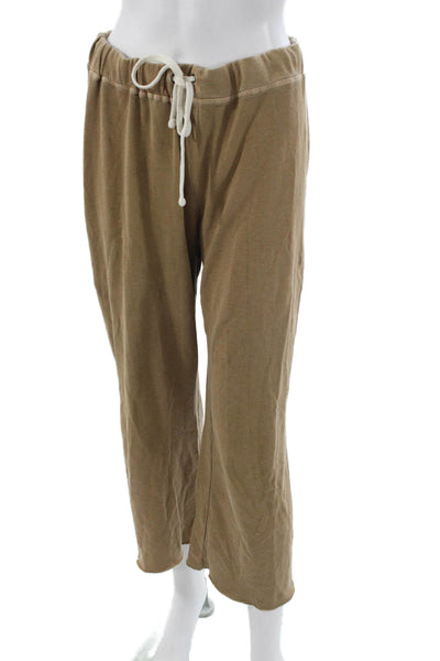 Standard James Perse Unisex Adults Sweatpants Brown Supima Cotton Size 2