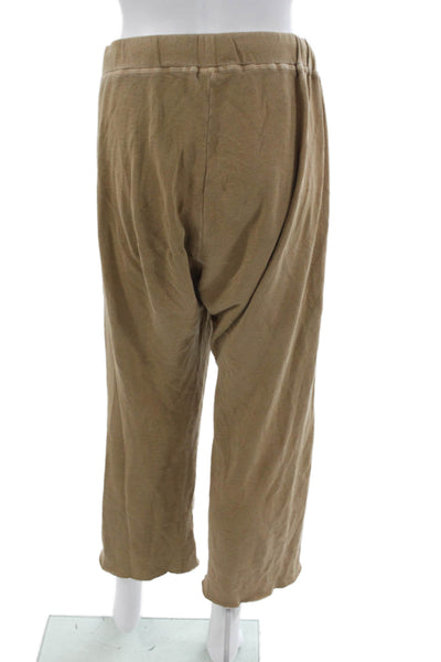 Standard James Perse Unisex Adults Sweatpants Brown Supima Cotton Size 2