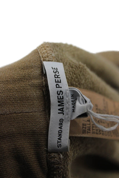 Standard James Perse Unisex Adults Sweatpants Brown Supima Cotton Size 2