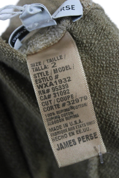 Standard James Perse Unisex Adults Sweatpants Brown Supima Cotton Size 2