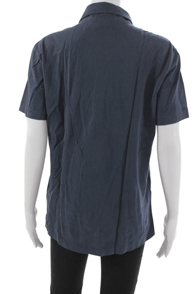 Ralph Lauren Purple Label Mens Short Sleeve Collared Polo Shirt Navy Medium