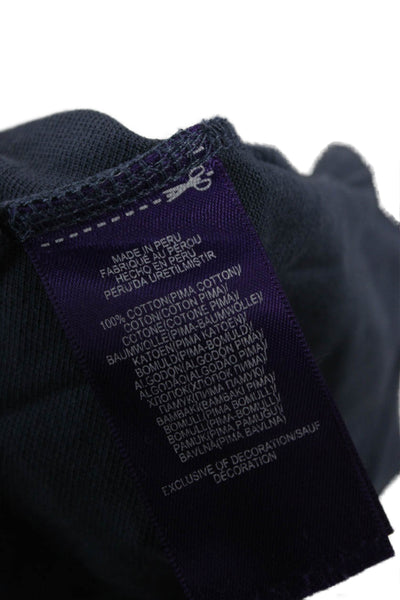 Ralph Lauren Purple Label Mens Short Sleeve Collared Polo Shirt Navy Medium