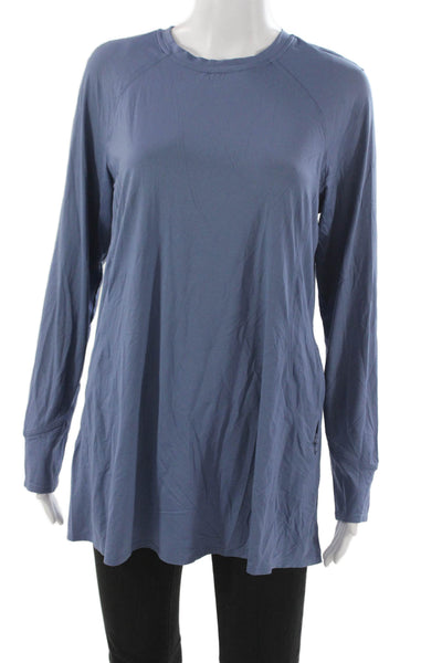 Lululemon Womens Basic Long Sleeve Crew Neck Blue Pullover Top Size 8