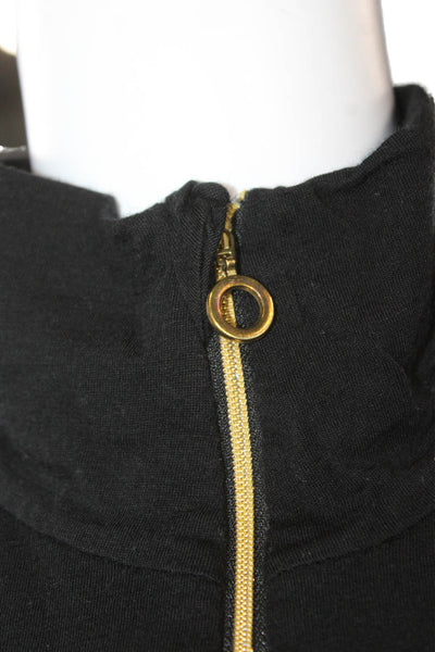 We Norwegians Women High Neck Merino Wool Pullover Black Long Sleeve Size L