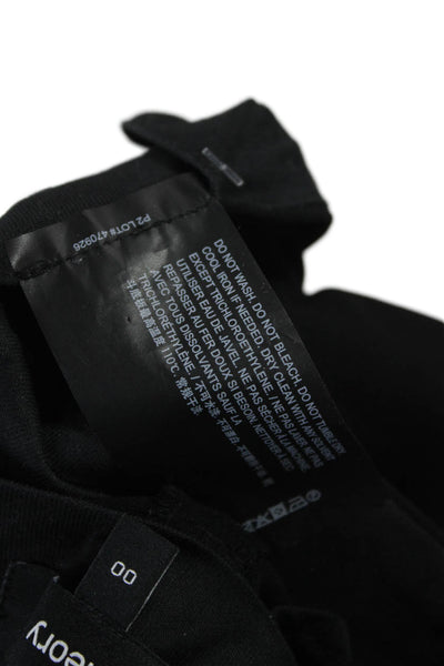 Theory Unisex Adults Dress Pants Black Triacetate Polyester Zip Size 00