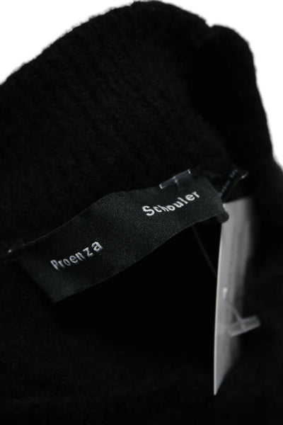 Proenza Schouler Women Sweater Dress Black Knit Mock Neck Long Sleeve Size XS