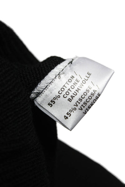 Jennifer T Womens Collared Black Cotton Blend Cardigan Long Sleeve Size XL