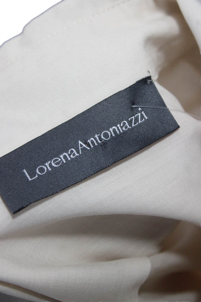 Lorena Antoniazzi Women Tunic Button-Up Collared Wool Beige Longsleeve Size 44