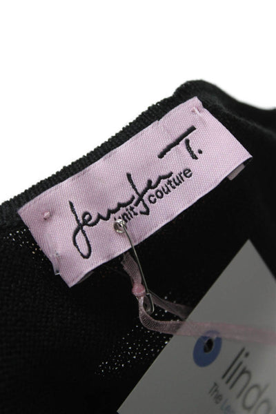 Jennifer T Womens Basic Sleeveless Knit Tank Top Crew Neck Black Size 46