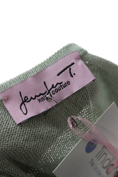 Jennifer T Womens Basic Sleeveless Tank Green Round Neck Size 48
