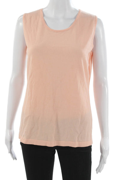 Jennifer T Womens Basic Pink Round Neck Tank Viscose Size 48