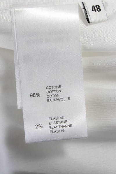 Sharis Women White Sleeveless Round Neck Geometric Basic Blouse Zip Size 48