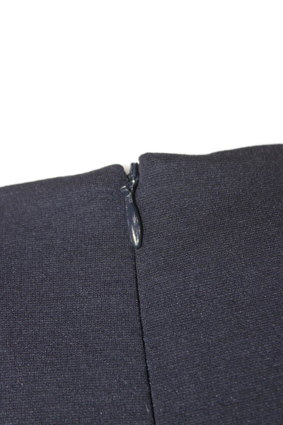 Sharis Womens Shift Dress Blue Long Sleeve Crew Neck Size 42