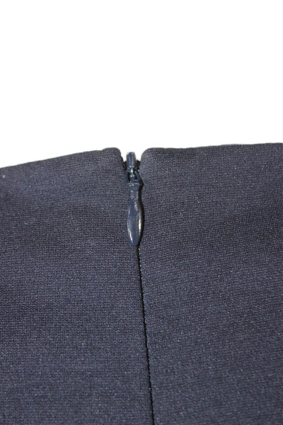 Sharis Women Shift Dress Blue Long Sleeve Viscose Round Neck Size 46