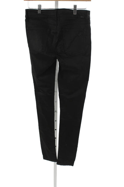 DL1961 Unisex Adults Skinny Black Biker Low Rise Jeans Size 26
