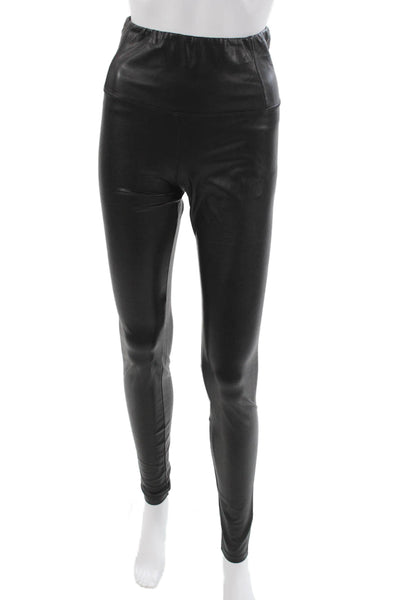 Wilfred Free Womens Faux Leather Ankle Leggings Black Size S