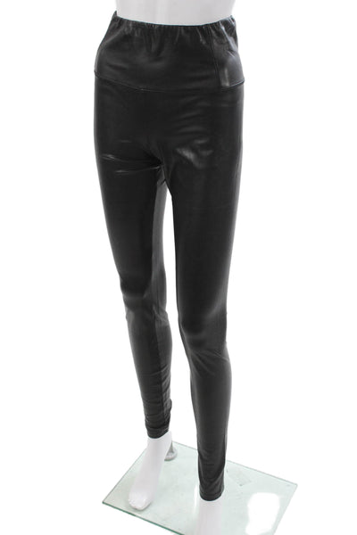 Wilfred Free Womens Faux Leather Ankle Leggings Black Size S