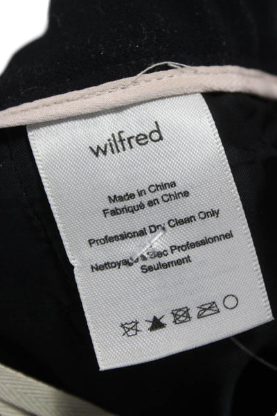 Wilfred Women Cropped Pants Black Pull On Polyester Solid Size 2