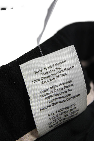 Wilfred Women Cropped Pants Black Pull On Polyester Solid Size 2