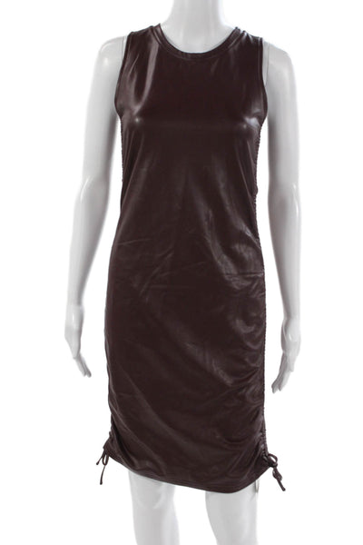 Steve Madden Women Tank Dress Brown Sleeveless Knee Length Size M