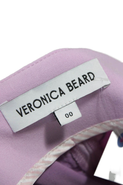 Veronica Beard Womens Purple Cotton Solid Pants Size 00