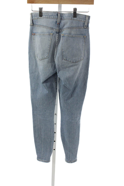 AO.LA Unisex Adults Tapered Blue Cotton High Rise Jeans Size 25
