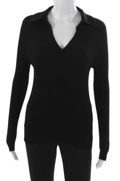 Manrico Cashmere Women Pullover Sweater Black Long Sleeve Size S