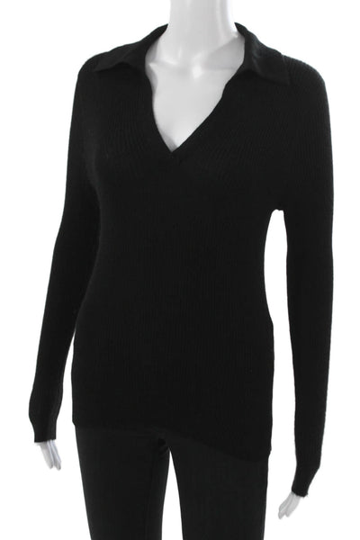 Manrico Cashmere Women Pullover Sweater Black Long Sleeve Size S