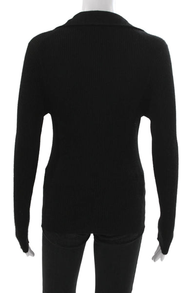 Manrico Cashmere Women Pullover Sweater Black Long Sleeve Size S