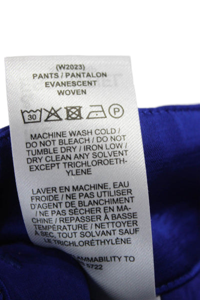 Essentiel Antwerp Women Dress Pants Solid Blue Polyester Button Size 38