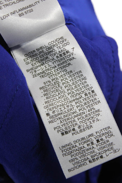 Essentiel Antwerp Women Dress Pants Solid Blue Polyester Button Size 38