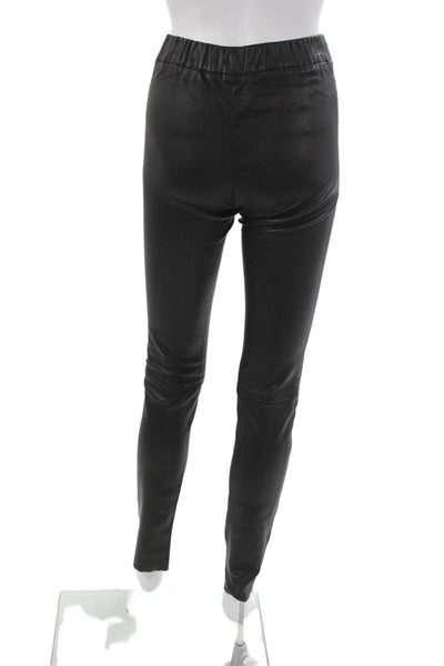 Max & Moi Women Lambskin Black Leggings Size 38