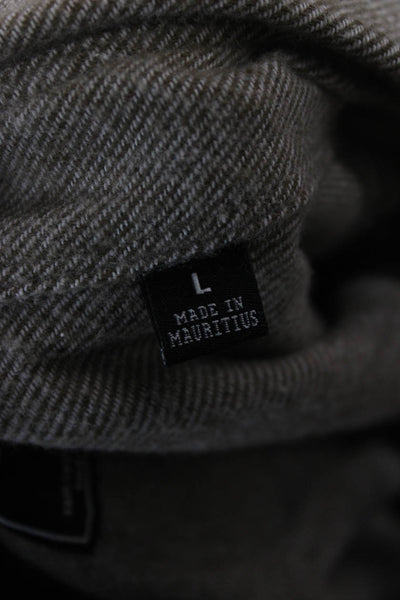 Todd Snyder Mens Long Sleeves Button Down Shirt Brown Cotton Size Large