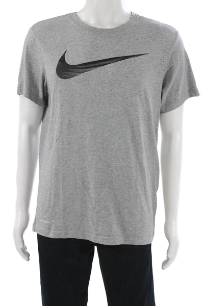 Nike Mens Basic Gray T-Shirt Short Sleeve Crew Neck Size M