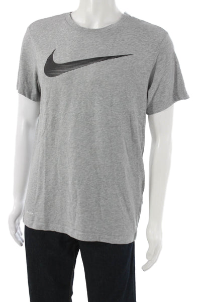 Nike Mens Basic Gray T-Shirt Short Sleeve Crew Neck Size M