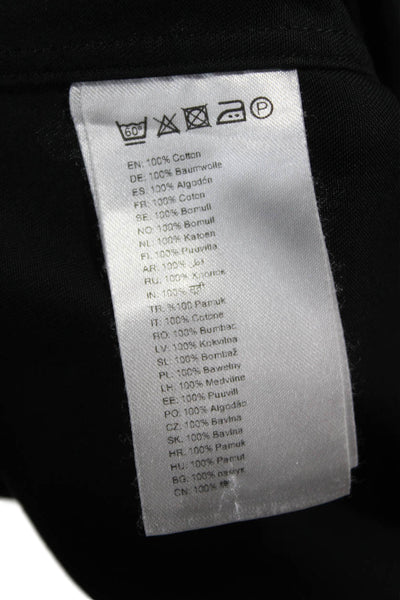 Eton Mens Black Cotton Dress Shirt Long Sleeve Collared Button Size 15.5