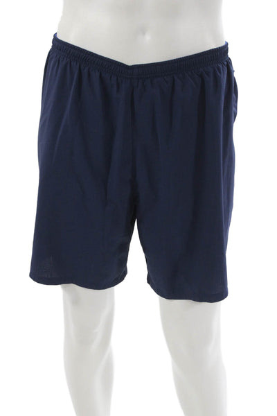 Nike Mens Athletic Shorts Blue Polyester Drawstring Summer Size L